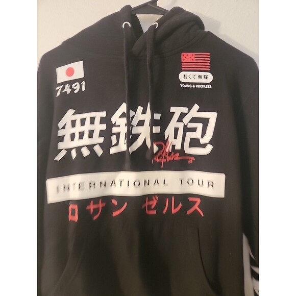 Young And Reckless Black Japanese Hoodie Size Small - Picture 2 of 10